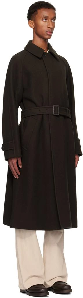YLÈVE Brown Wool Melton Coat 2