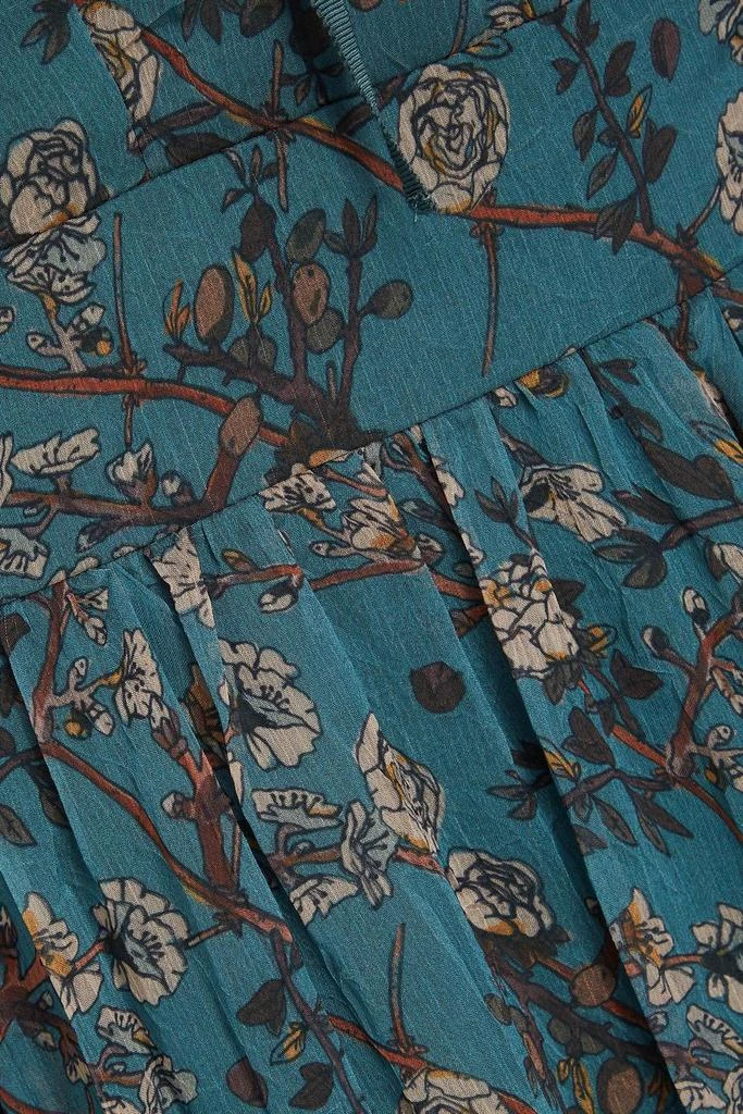MIKAEL AGHAL Ruffled floral-print crepon maxi dress 4
