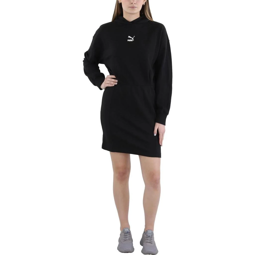 Puma Womens Hooded Cotton Sweatshirt Dress 1