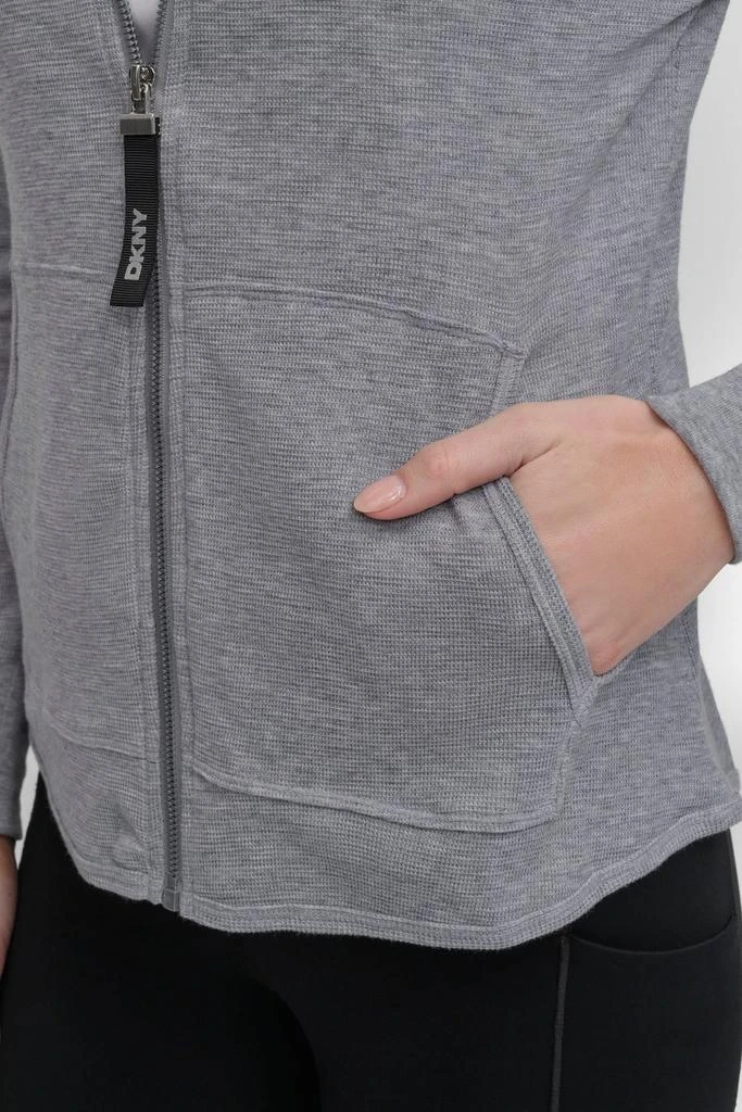 DKNY MINI SLUB WAFFLE FULL ZIP HOODIE 5