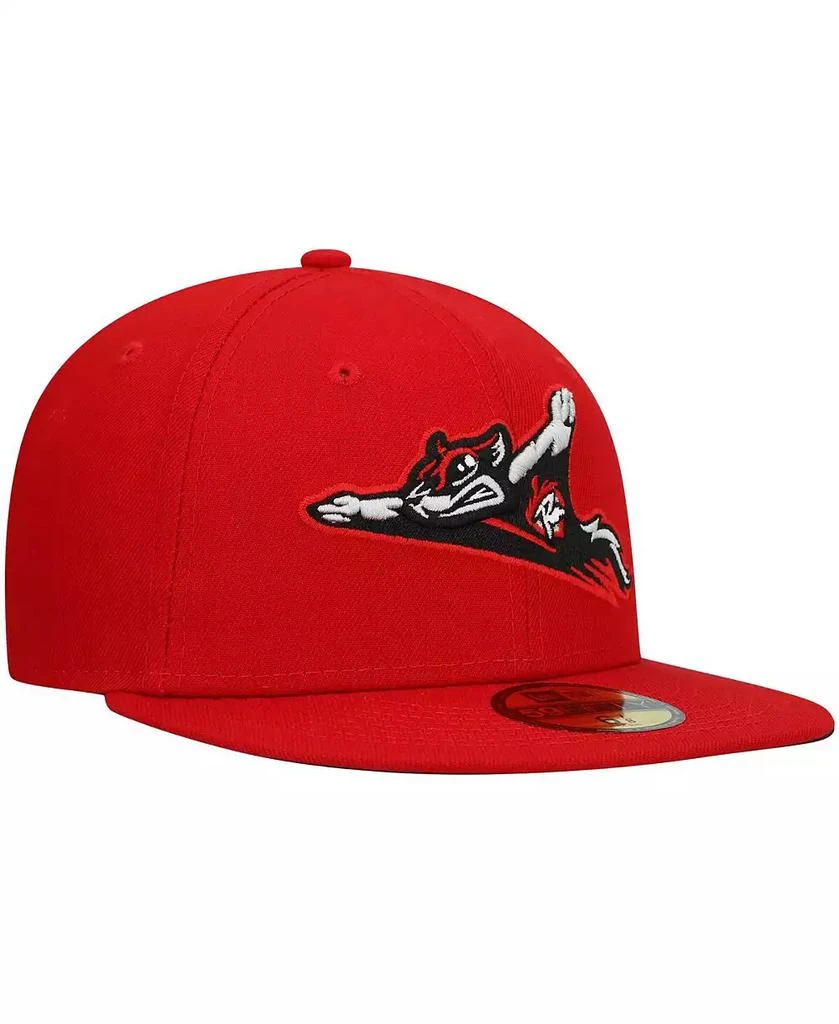 New Era Men's Red Richmond Flying Squirrels Authentic Collection Road 59FIFTY Fitted Hat 4