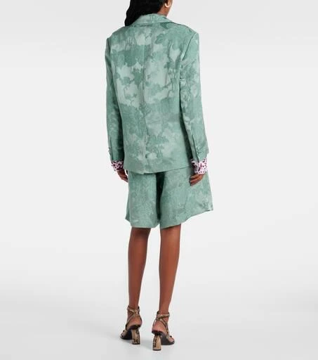 Dries Van Noten Linen-blend jacquard blazer 3