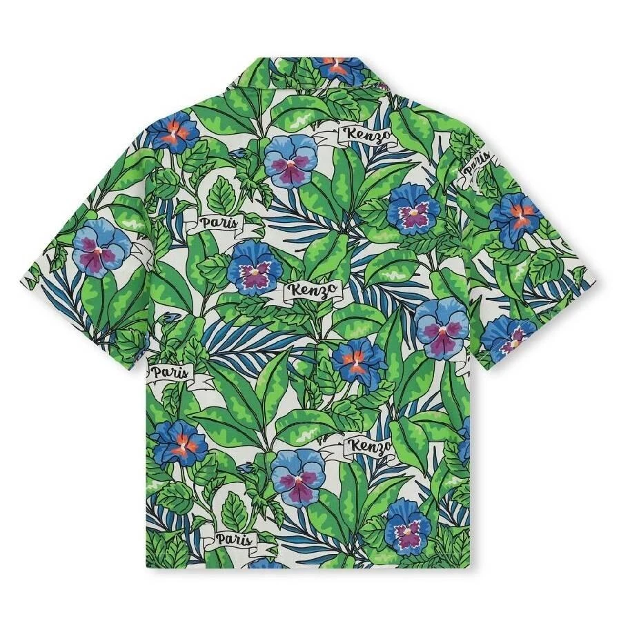 Kenzo Boys Classic Collar Floral Print Shirt 2