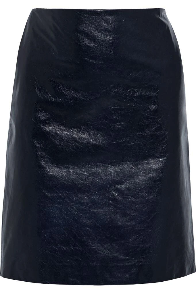 THEORY Clean glossed textured-leather mini skirt 1