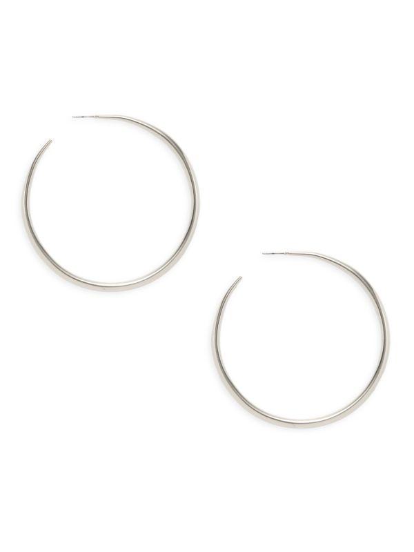 Ava & Aiden Silverplated Large Hoop Earrings