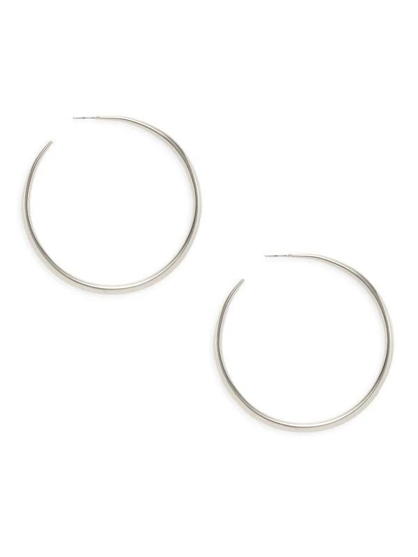 Ava & Aiden Silverplated Large Hoop Earrings 1