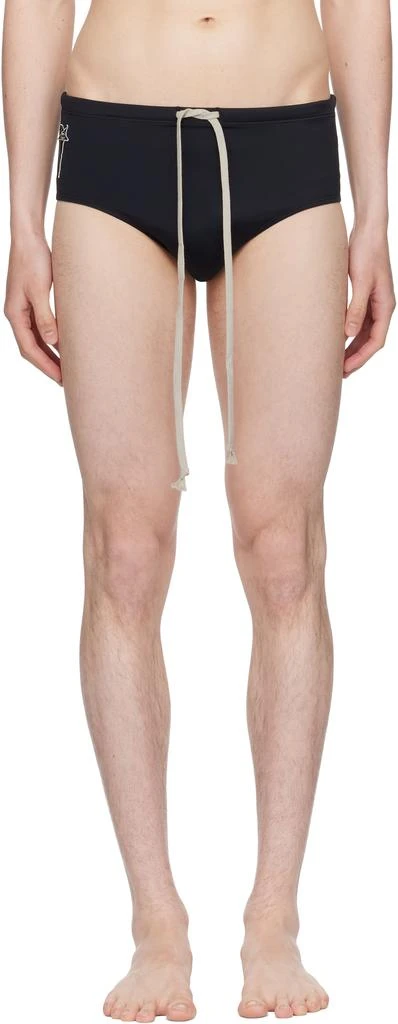 Rick Owens Black Champion Edition Jersey Swim Briefs 1