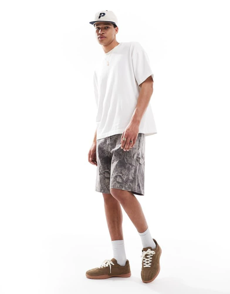 HOLLISTER Hollister baggy carpenter knee length denim short in camo 1