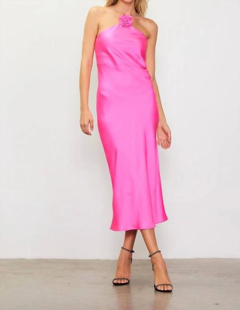 SKIES ARE BLUE Skies Are Blue - Vanessa Diamante Strap Satin Slip Dress 3