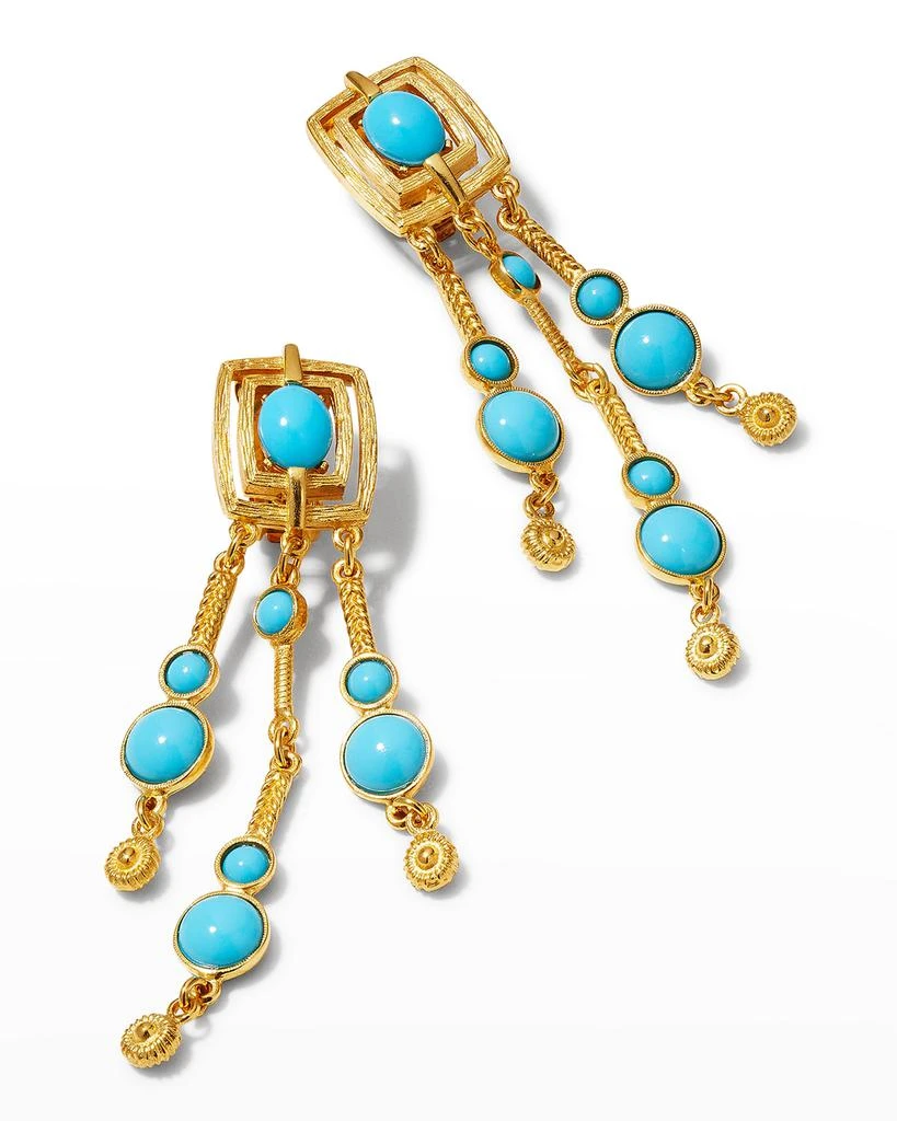 BEN-AMUN Gold and Stone Clip-On Earrings 3