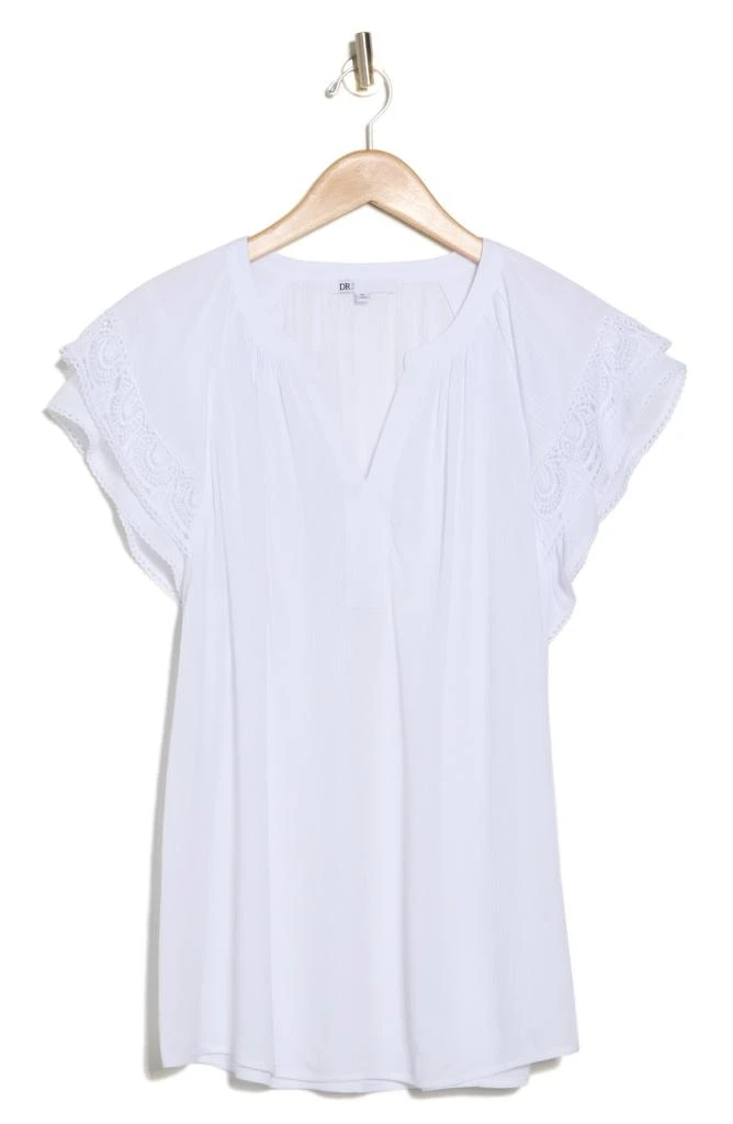 DR2 by Daniel Rainn Flutter Sleeve Woven Top 3