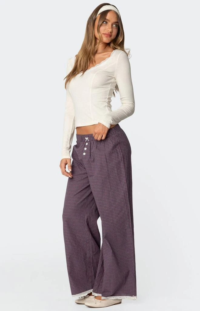 Edikted Dakota Plaid Pants 3