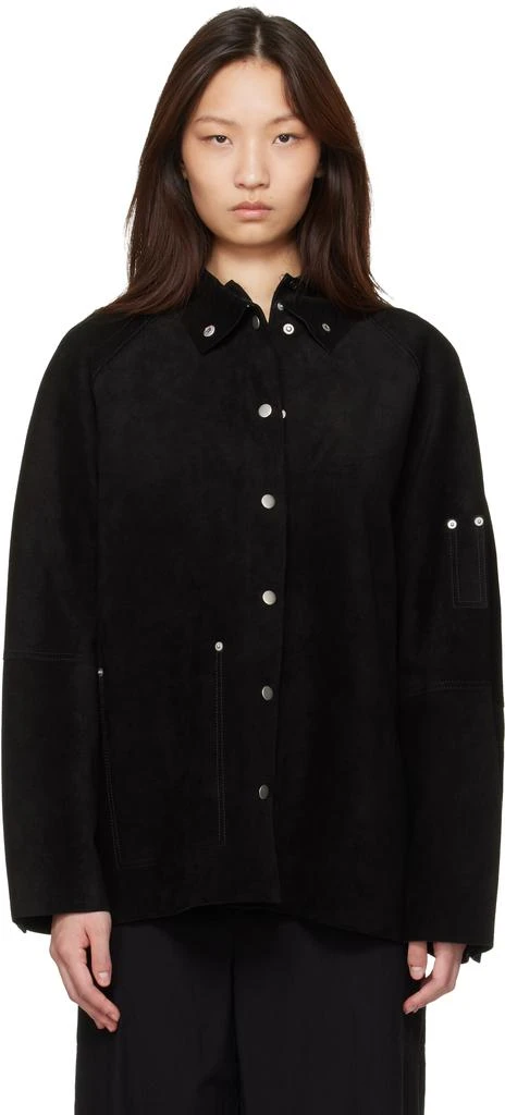 Studio Nicholson Black Dash Suede Jacket