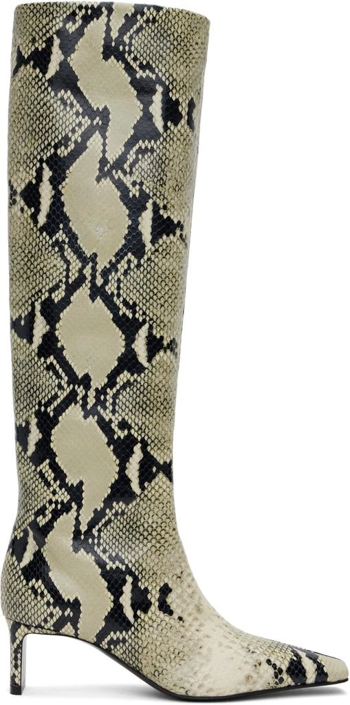 Khaite Khaki Ona Knee-High Boots 1