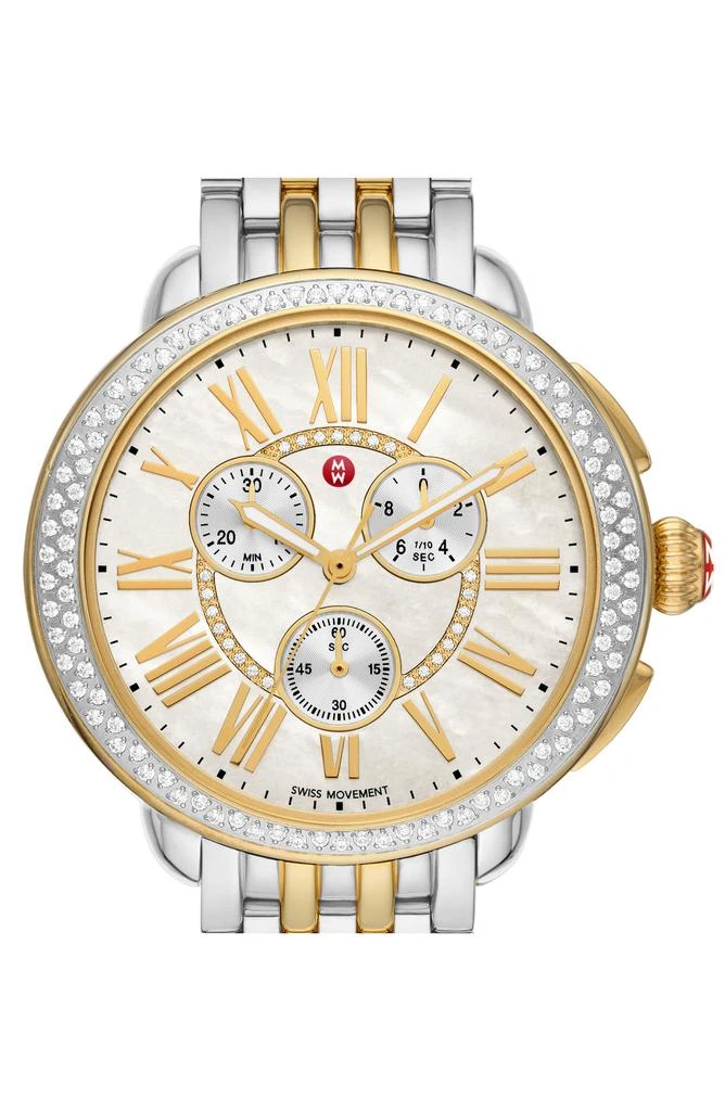 Michele Serein Diamond Bracelet Chronograph Watch, 40mm x 38mm 4