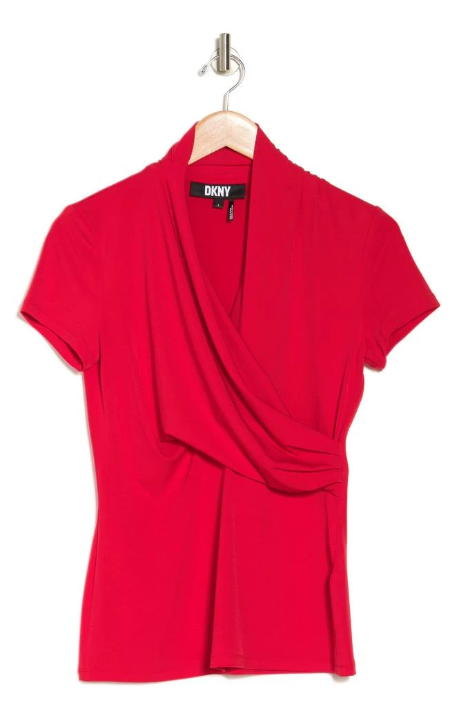 DKNY Cowl Neck Side Ruched Top 3