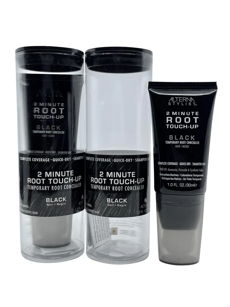 ALTERNA Stylist 2 Minute Root Touch Up Temporary Root Concealer Black 1 OZ 2 pk 1