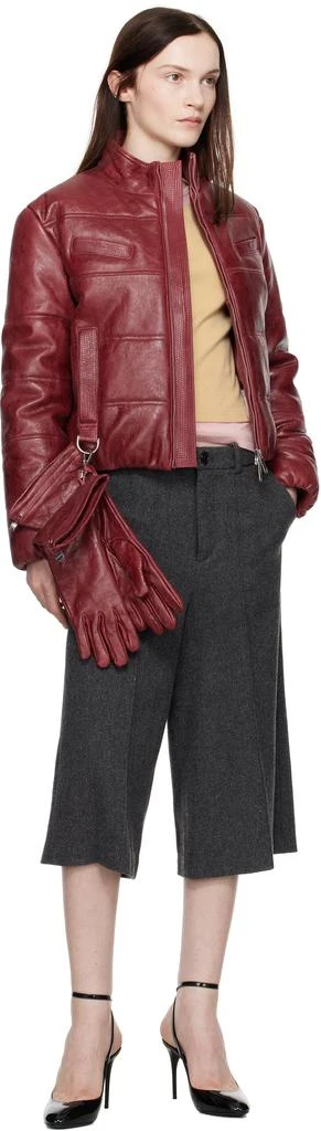 Saks Potts Pink Franklin Leather Jacket 4