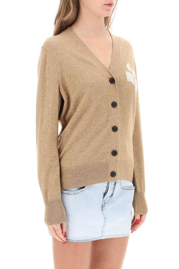 Isabel Marant karin cardigan with logo intarsia