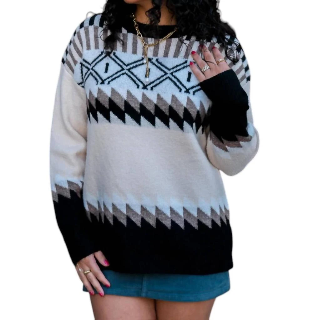 Papillon Papillon - Geo Print Sweater 1