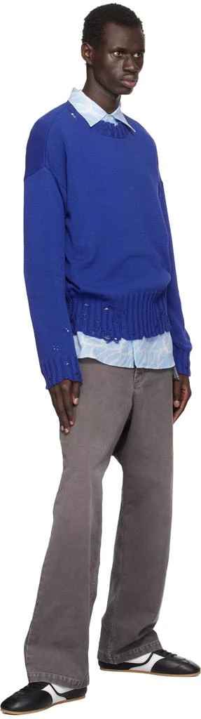 Marni Blue Twisted Crewneck Sweater 4