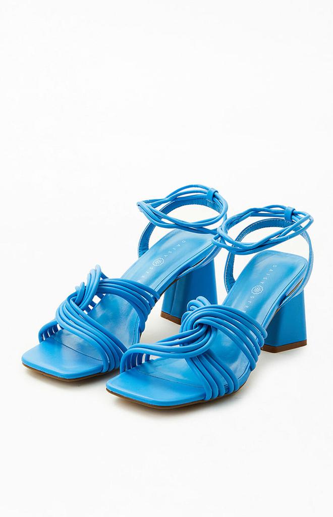 Daisy Street Women's Blue Strappy Heeled Sandals