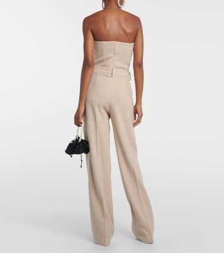 Magda Butrym Mid-rise cashmere wide-leg pants 3