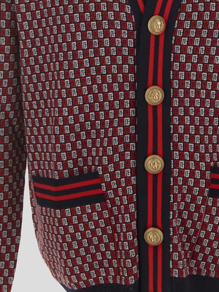 Balmain Balmain Monogrammed Knitted Cardigan 3