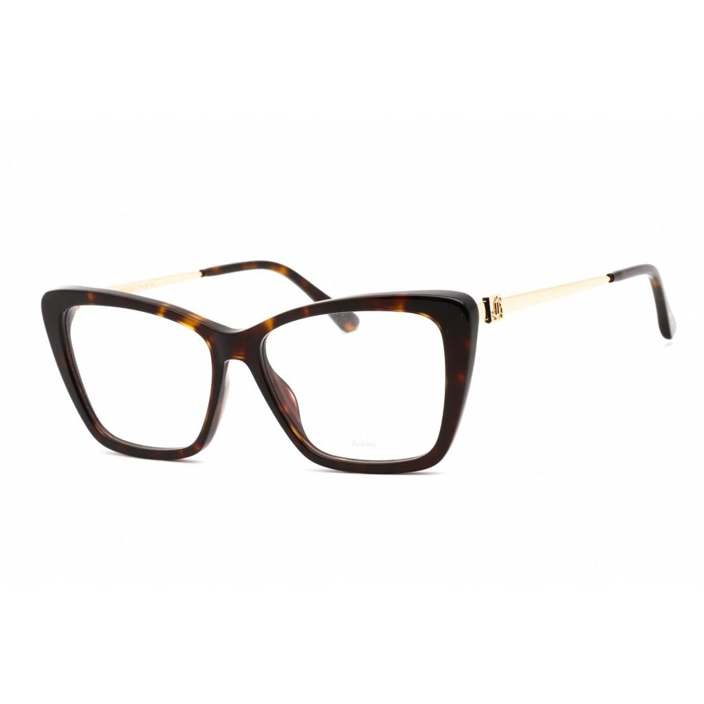 Jimmy Choo Jimmy Choo Women's Eyeglasses - Full Rim Cat Eye Havana Plastic Frame | JC375 0086 00 1