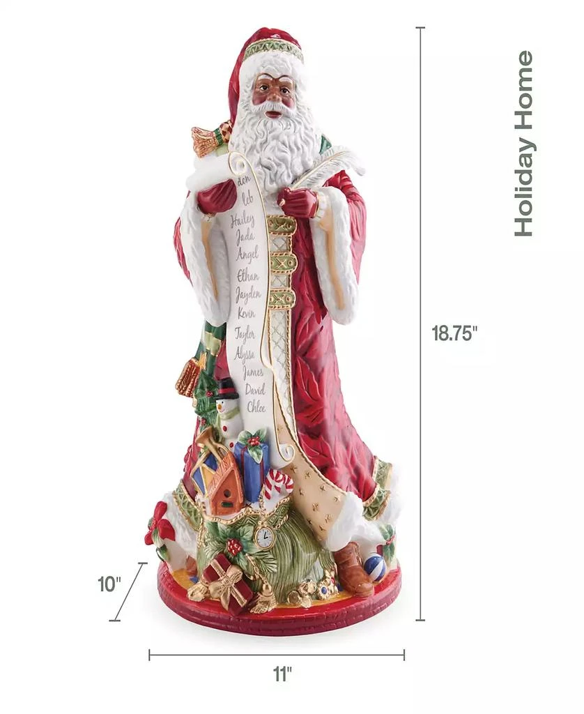 Fitz and Floyd Holiday Home African American Santa Figurine, 18.75-in 4