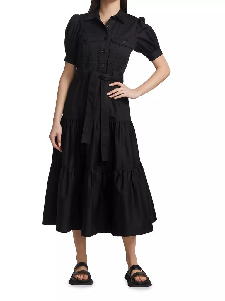 Derek Lam Buffy Poplin Utility Fit & Flare Midi-Dress 2