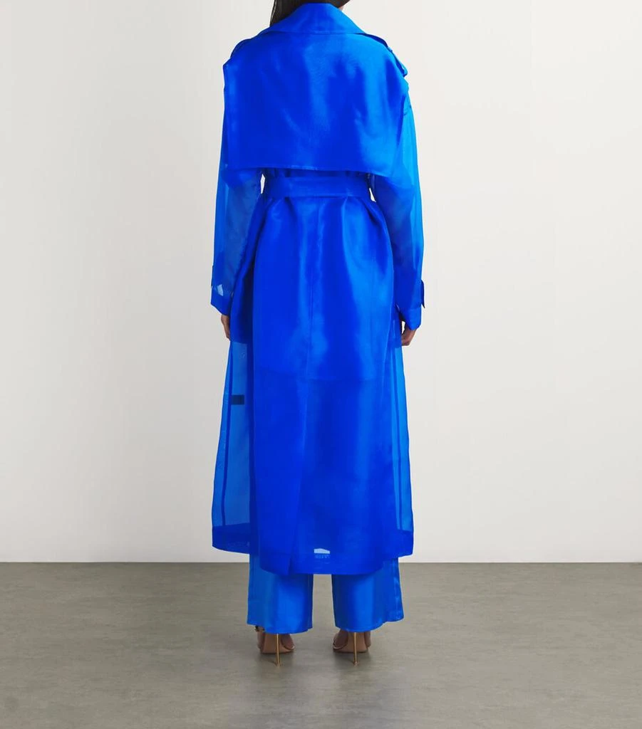 LAPOINTE Silk Organza Trench Coat 4