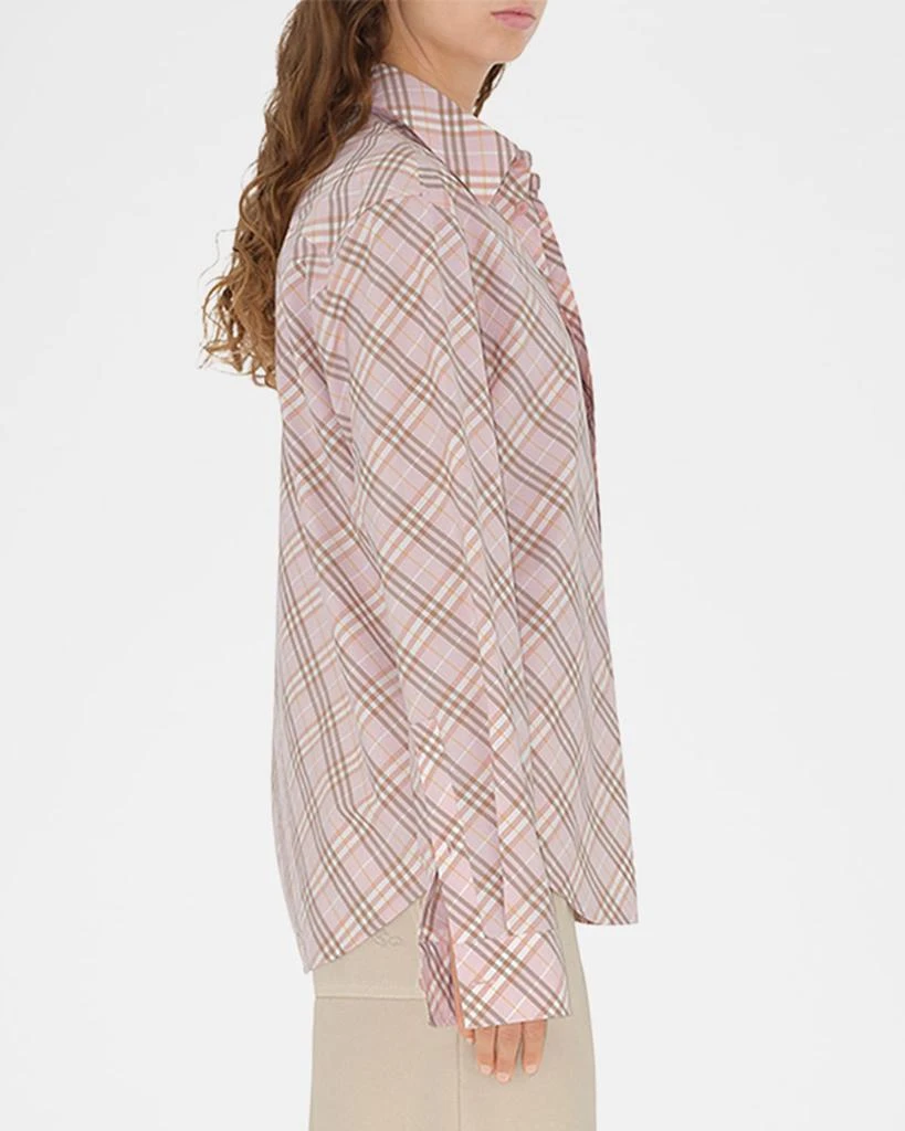 Burberry Check Cotton Button-Down Shirt 4