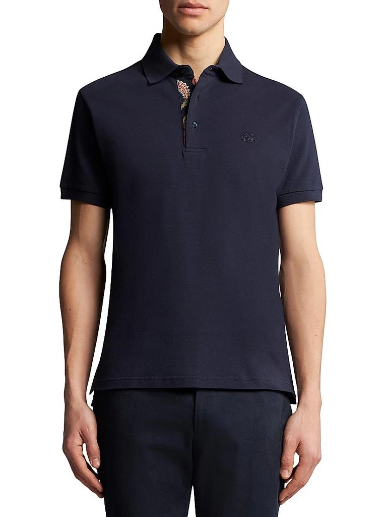 ETRO Roma Printed Detail Polo Shirt 4