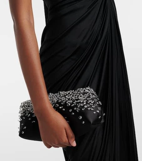 Aquazzura Constellation Mini satin top-handle bag 6