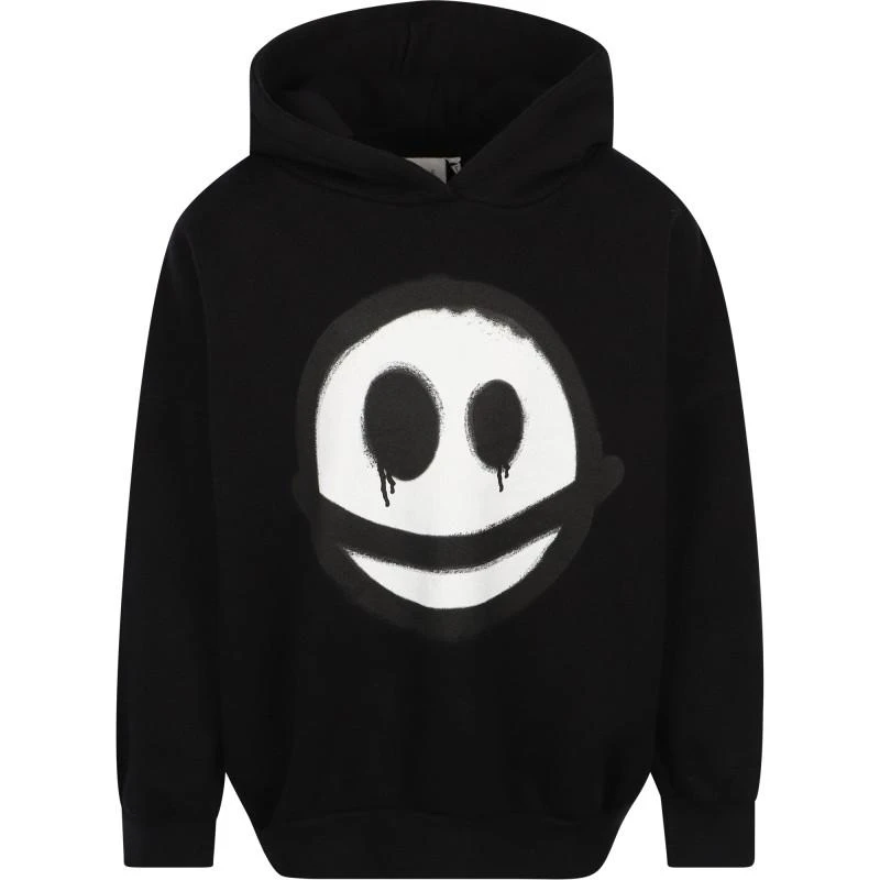 Little Man Happy Happy sad organic hoodie sweatshirt and track pants set in vintage grey black white and pink 2