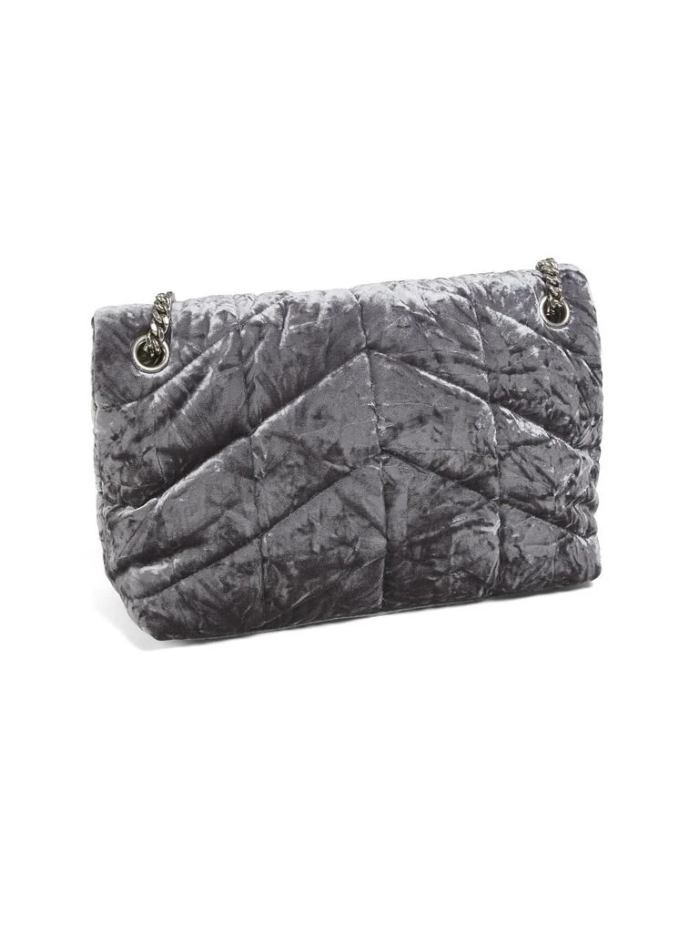 Yves Saint Laurent Puffer Small Chain Bag In Velvet And Smooth Leather 3