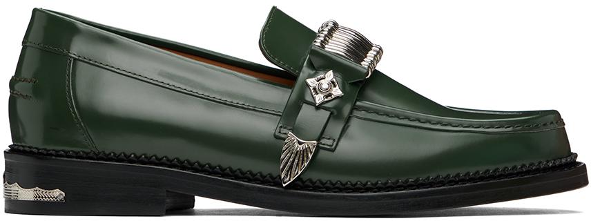 Toga Virilis Green Polished Loafers