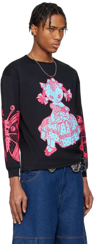 CHOPOVA LOWENA Black Dotty Oversized Jersey T-shirt 2
