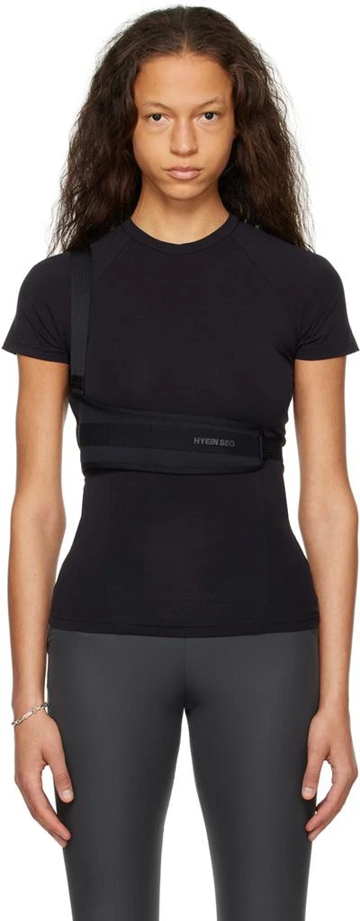 Hyein Seo Black Crewneck T-Shirt 1