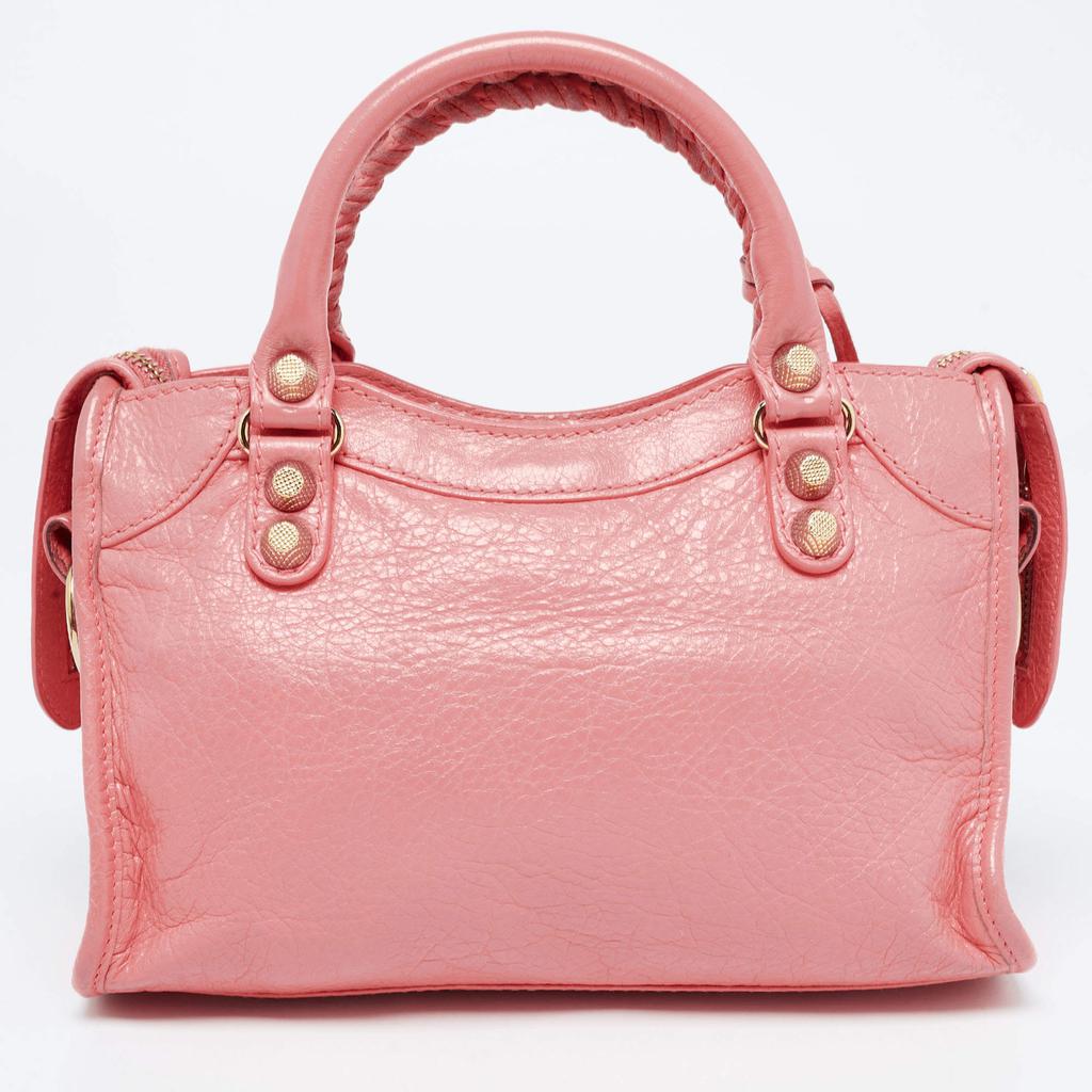 Balenciaga Balenciaga Coral Pink Leather Mini Classic City Bag