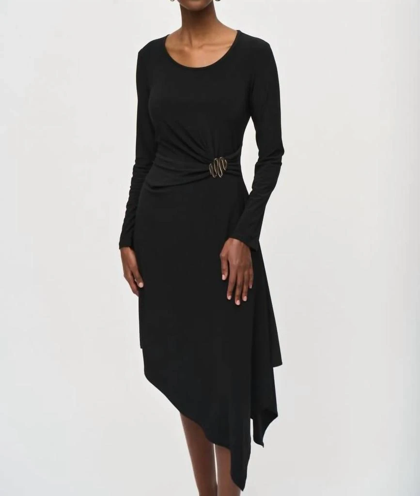 Shop Joseph Ribkoff - Long Sleeve Asymmetric Midi Fit And Flare Dress on  Sale at BeyondStyle  Get 80% Off Joseph Ribkoff - Long Sleeve Asymmetric  Midi Fit And Flare Dress with