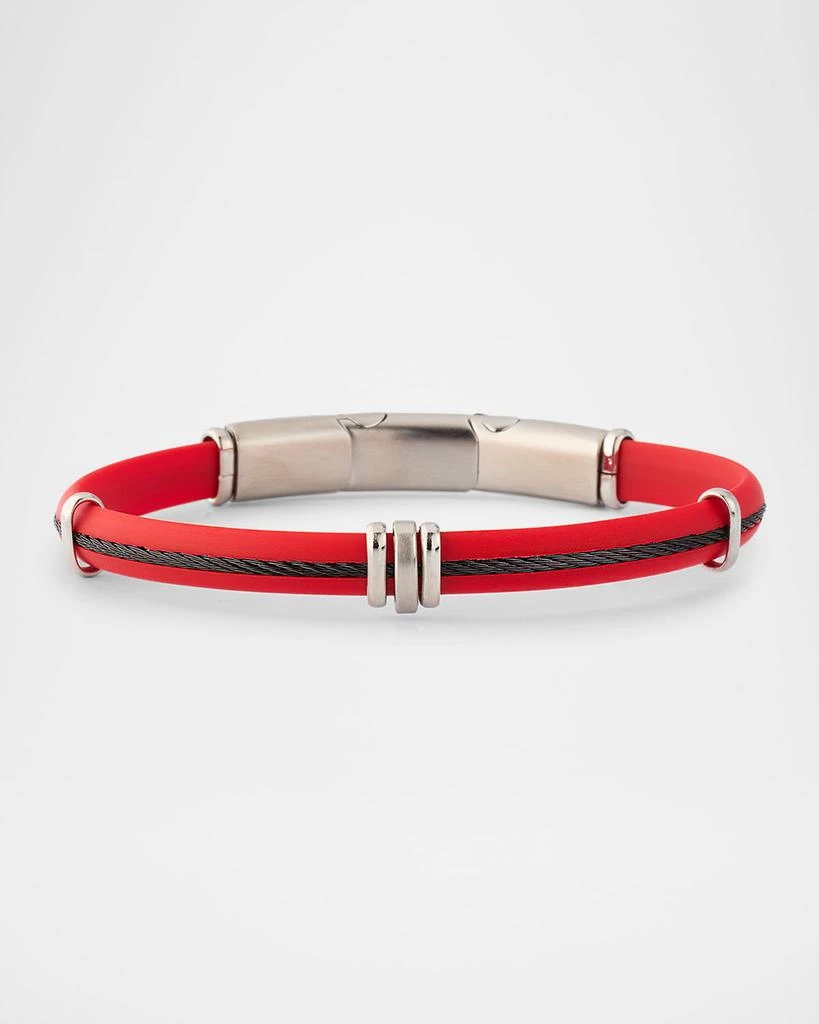 LINK UP Men's Rubber and Stainless Steel Bracelet 1
