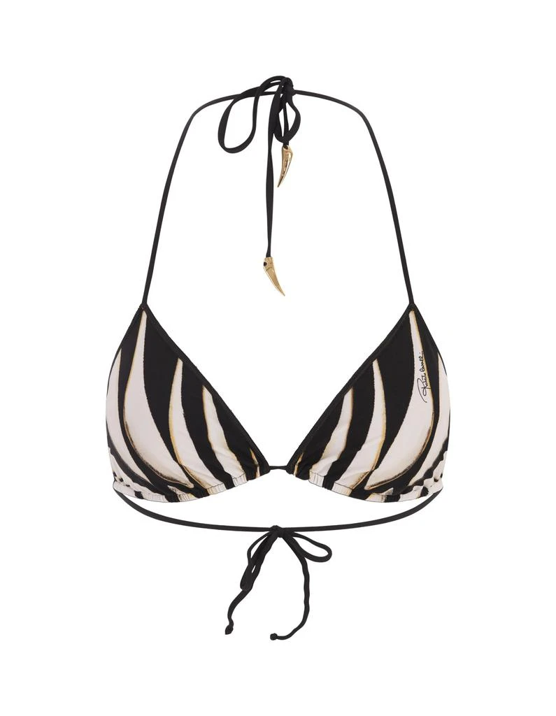 Roberto Cavalli Bikini Top With Ray Of Gold Print 1