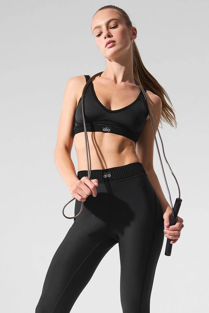 Alo Airlift Line Up Bra - Black 1