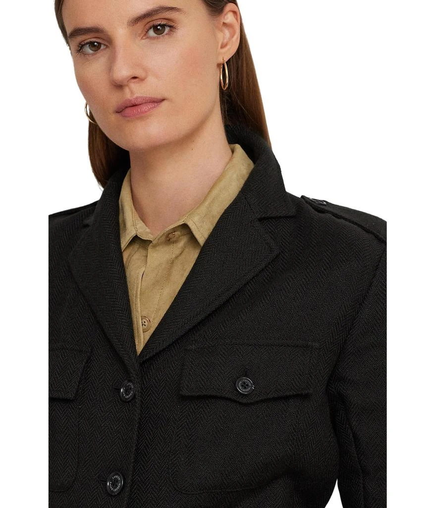 Lauren Ralph Lauren Belted Cotton-Linen Herringbone Jacket 3