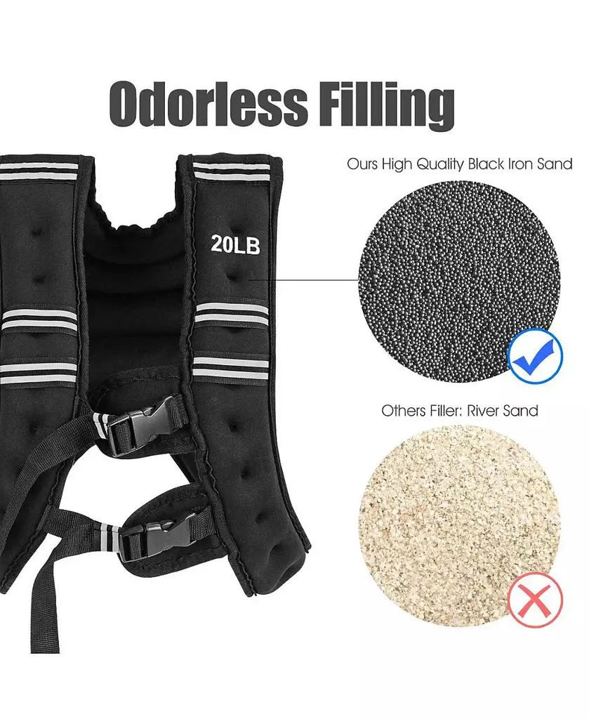 Mecale Training Weight Vest Workout Equipment with Adjustable Buckles and Mesh Bag 4