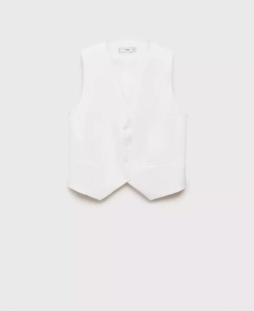 Mango Women's Straight Lyocell Suit Vest 9