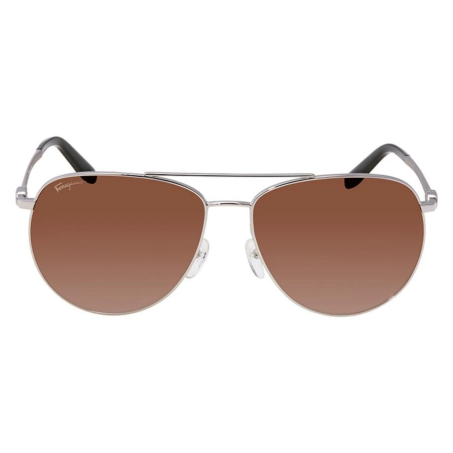 Salvatore Ferragamo Brown Pilot Sunglasses SF157S 045 60