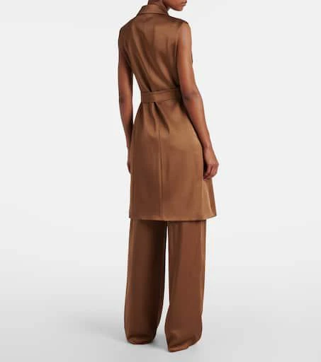 Max Mara Afgano belted satin jacket 3